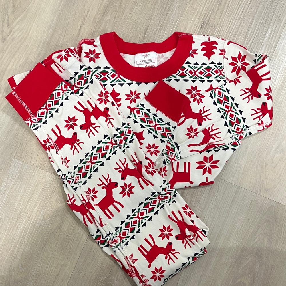 Festive Red and White Kids Pajamas